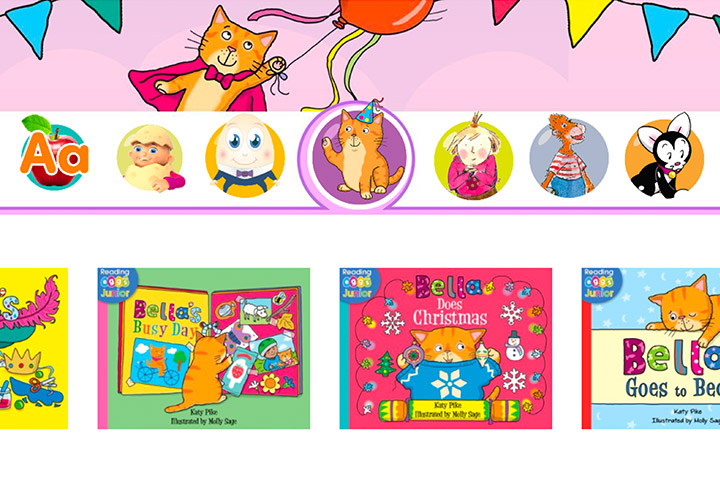 Some examples of the hundreds of Reading Eggs Junior books
